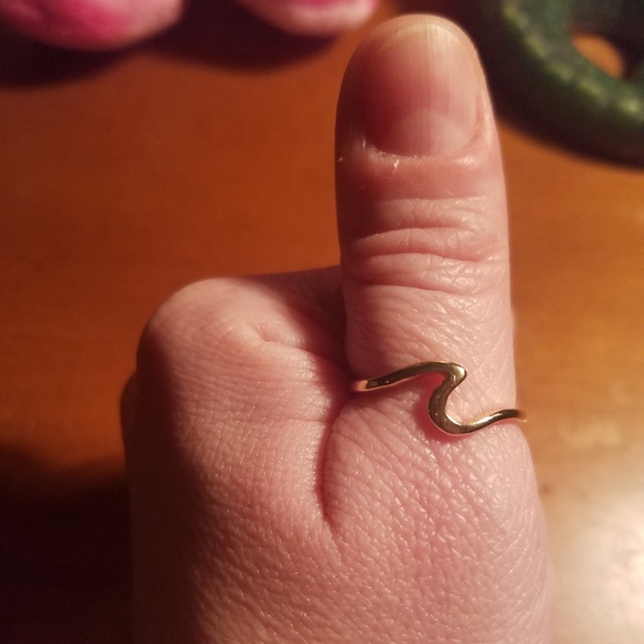 Ring Wave Beach Ocean Dreams Mermaid Gold Color - Picture 2 of 7